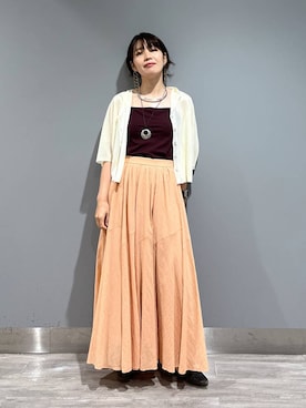「アイテム（キャミソール）」を使った、Aoさん（レディース・161cm）の夏コーディネート