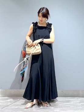 「アイテム（バンダナ/スカーフ）」を使った、Aoさん（レディース・161cm・30代）の夏コーディネート