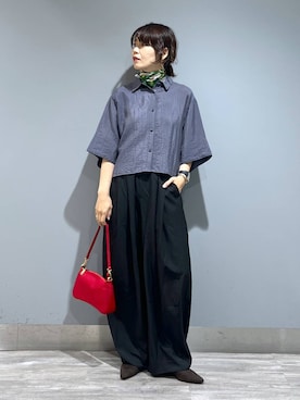 「アイテム（バンダナ/スカーフ）」を使った、Aoさん（レディース・161cm・30代）の夏コーディネート