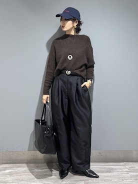 「A part by（アパートバイ）のアイテム（ベルト）」を使った、Aoさん（レディース・161cm）の秋コーディネート