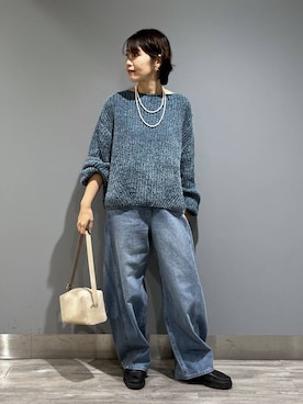 「アイテム（ネックレス）」を使った、Aoさん（レディース・161cm・30代）の冬コーディネート