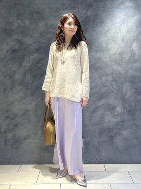 「アイテム（ボストンバッグ）」を使った、Aoさん（レディース・161cm）の春コーディネート
