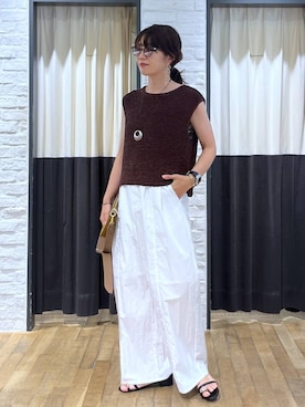 「A part by（アパートバイ）のアイテム」を使った、Aoさん（レディース・161cm）の夏コーディネート