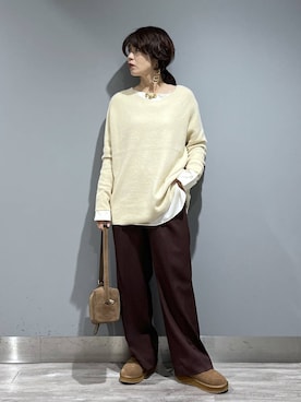 「アイテム（スリッポン）」を使った、Aoさん（レディース・161cm・30代）の秋コーディネート