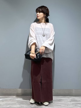 「アイテム（デニムスカート）」を使った、Aoさん（レディース・161cm・30代）の秋コーディネート