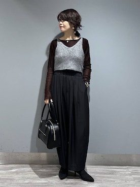 「アイテム（キャミソール）」を使った、Aoさん（レディース・161cm・30代）の秋コーディネート