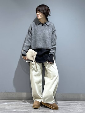 「アイテム（スリッポン）」を使った、Aoさん（レディース・161cm・30代）の秋コーディネート