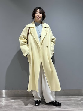 「アイテム（ステンカラーコート）」を使った、Aoさん（レディース・161cm・30代）の冬コーディネート