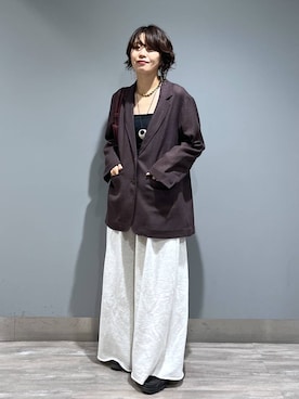 「アイテム（スウェットパンツ）」を使った、Aoさん（レディース・161cm・30代）の秋コーディネート