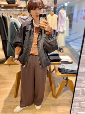 「アイテム（ブルゾン）」を使った、Aoさん（レディース・161cm・30代）の秋コーディネート