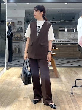 「アイテム（パンツドレス）」を使った、Aoさん（レディース・161cm）の秋コーディネート