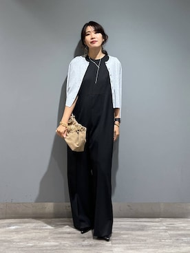 「アイテム（つなぎ/オールインワン）」を使った、Aoさん（レディース・161cm）の秋コーディネート