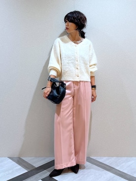 「A part by（アパートバイ）のワンショルカナグツキバッグ（ハンドバッグ）」を使った、Aoさん（レディース・161cm）の秋コーディネート