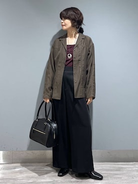 「A part by（アパートバイ）のアイテム（キャミソール）」を使った、Aoさん（レディース・161cm）の秋コーディネート