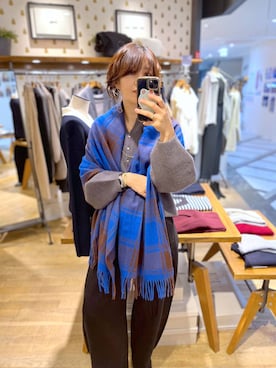 「A part by（アパートバイ）のアイテム（ストール/ショール）」を使った、Aoさん（レディース・161cm）の秋コーディネート