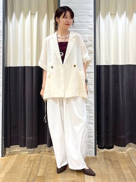 「A part by（アパートバイ）のスウェードミュール（パンプス）」を使った、Aoさん（レディース・161cm・30代）の夏コーディネート