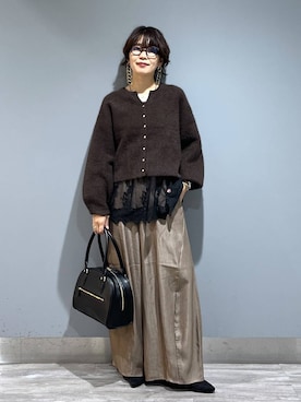 「アイテム（ボストンバッグ）」を使った、Aoさん（レディース・161cm・30代）の秋コーディネート