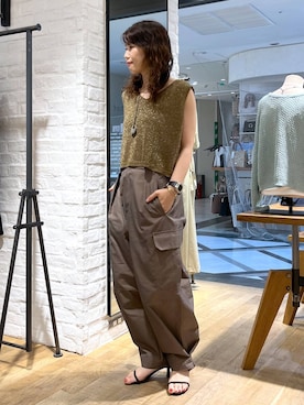 「A part by（アパートバイ）のナローストラップヒールサンダル（サンダル）」を使った、Aoさん（レディース・161cm・30代）の夏コーディネート
