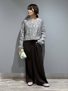 「アイテム（スラックス）」を使った、Aoさん（レディース・161cm・30代）の冬コーディネート