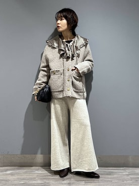 「アイテム（カーディガン/ボレロ）」を使った、Aoさん（レディース・161cm・30代）の冬コーディネート