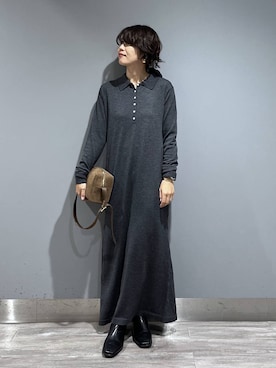 「アイテム（ワンピース/ドレス）」を使った、Aoさん（レディース・161cm・30代）の秋コーディネート