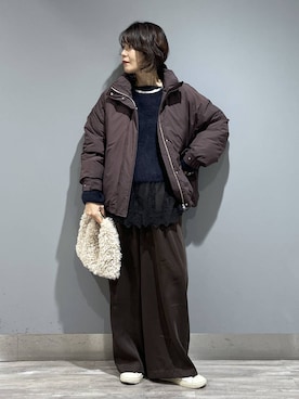 「アイテム（チュニック）」を使った、Aoさん（レディース・161cm）の秋コーディネート