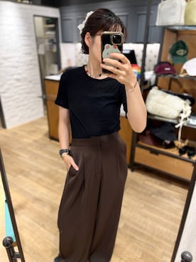 「アイテム（スラックス）」を使った、Aoさん（レディース・161cm・30代）の夏コーディネート