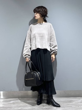 「アイテム（ボストンバッグ）」を使った、Aoさん（レディース・161cm・30代）の秋コーディネート