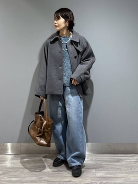 「アイテム（トートバッグ）」を使った、Aoさん（レディース・161cm・30代）の冬コーディネート