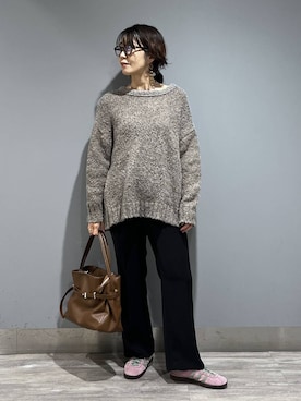 「アイテム（スラックス）」を使った、Aoさん（レディース・161cm・30代）の冬コーディネート