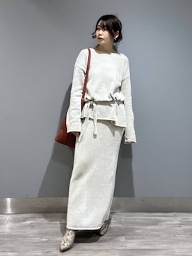 「アイテム（セットアップ）」を使った、Aoさん（レディース・161cm）の冬コーディネート