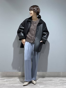 「SNAP_apart by lowrys」｜「アイテム（ブルゾン）」を使った、Aoさん（レディース・161cm）の秋コーディネート