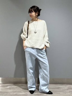 「アイテム（スウェットパンツ）」を使った、Aoさん（レディース・161cm・30代）の冬コーディネート