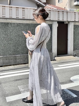 「MERCURYDUO（マーキュリーデュオ）のアイテム（ワンピース/ドレス）」を使った、音さん（レディース・153cm）の春コーディネート