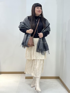 「ラリエット」｜Asaさん（レディース・160cm）の秋コーディネート