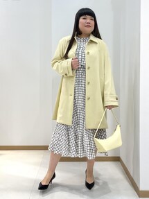 ROPE'（ロペ）の「ミドル丈ステンカラーコート《軽量・しわになり