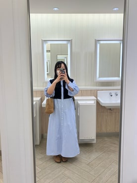 「A part by（アパートバイ）のアイテム（シャツワンピース）」を使った、チビガールさん（レディース・148cm）の春コーディネート