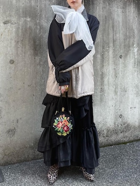 「アイテム（チョーカー）」を使った、shizuka_yamazaki__さん（レディース・168cm）の冬コーディネート