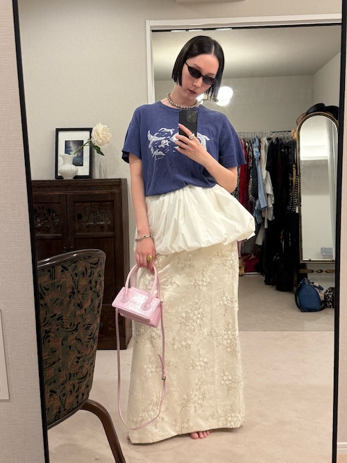 Flower embroidery skirt / フラワーエンブロイダリースカート