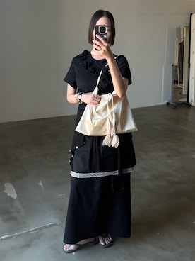 「yae（ヤエ）のアイテム」を使った、shizuka_yamazaki__さん（レディース・168cm）の夏コーディネート