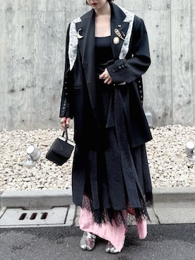 「アイテム（バンダナ/スカーフ）」を使った、shizuka_yamazaki__さん（レディース・168cm）の冬コーディネート