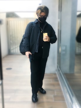 「インナーダウン」｜「アイテム（ブルゾン）」を使った、miqyuroさん（メンズ・165cm）の冬コーディネート