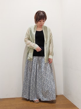「小花柄」｜すーさん（レディース・155cm）の春コーディネート