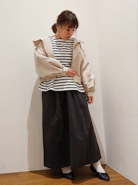 「アイテム（マウンテンパーカー）」を使った、すーさん（レディース・155cm）の冬コーディネート