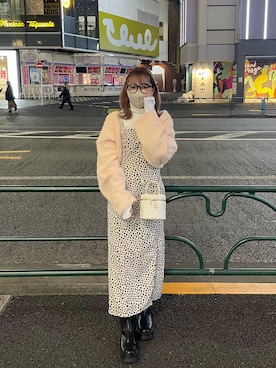 「フェザー」｜「アイテム（ワンピース）」を使った、satsukiさん（レディース・153cm）の冬コーディネート