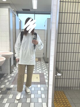 「AmbreNeige」｜「アイテム（スウェット）」を使った、きなこもちさん（レディース・163cm）の秋コーディネート