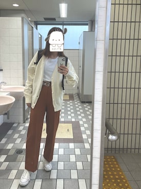 「セーターコーデ」｜きなこもちさん（レディース・163cm）の秋コーディネート