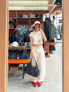 「アイテム（帽子）」を使った、lalaisbさん（レディース・167cm）の冬コーディネート