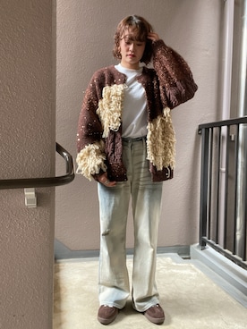 「Ameri（アメリ）のアイテム」を使った、02_mntさん（レディース・161cm）の春コーディネート