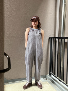 TODAYFULのキャップ（ブラウン系）を使ったレディース人気ファッション